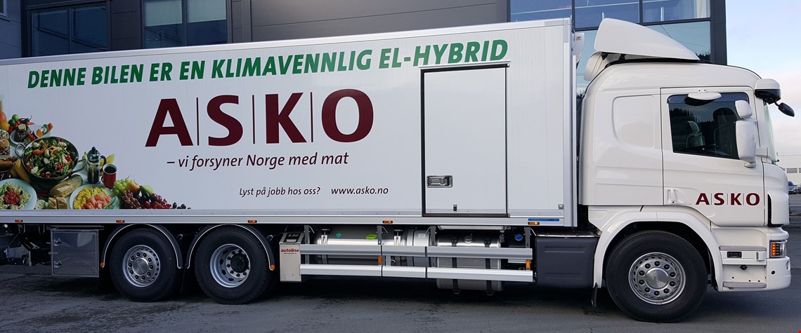 ASKO MIDT-NORGE med Norges første hybrid distribusjonsbil