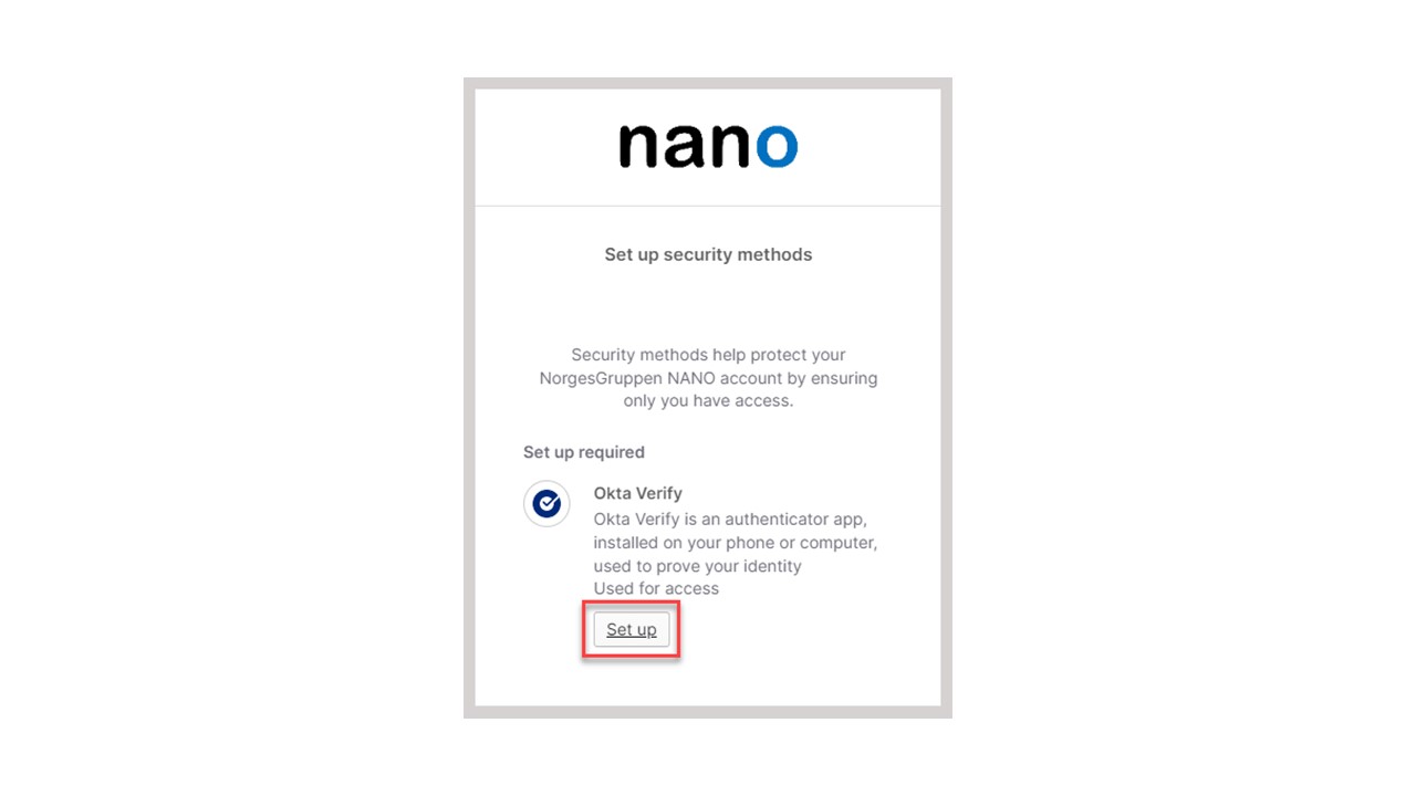 Okta Verify App as two-factor Authentication | NorgesGruppen